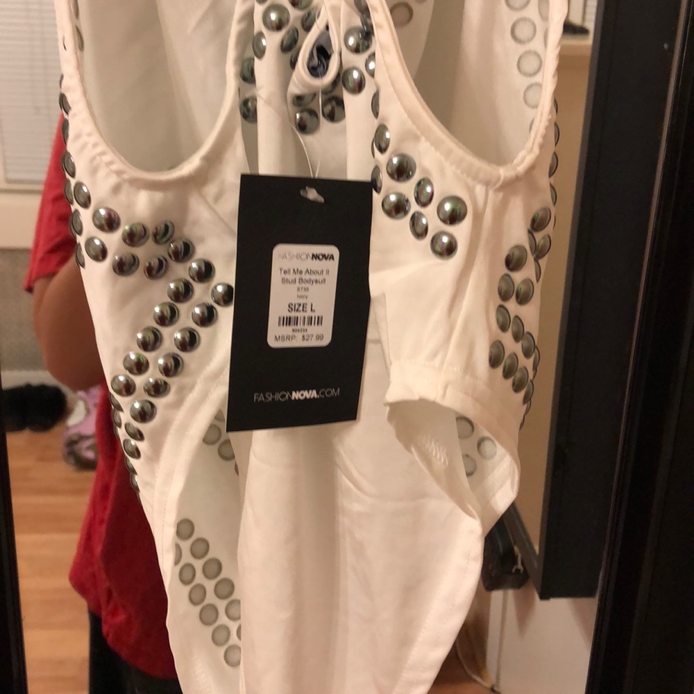 White beaded body suit - Picture 4 of 4